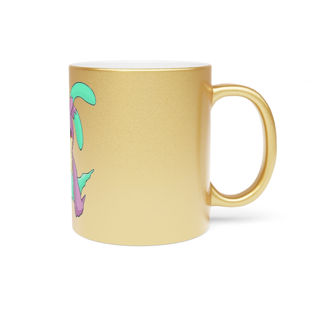 Molepha Metallic Mug in Silver and Gold with customizable design options.